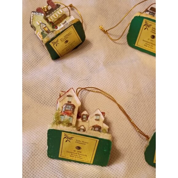 Liberty Falls Christmas Tree Ornament Set 6 Hand Painted L02 Vintage 90s - Picture 8 of 10